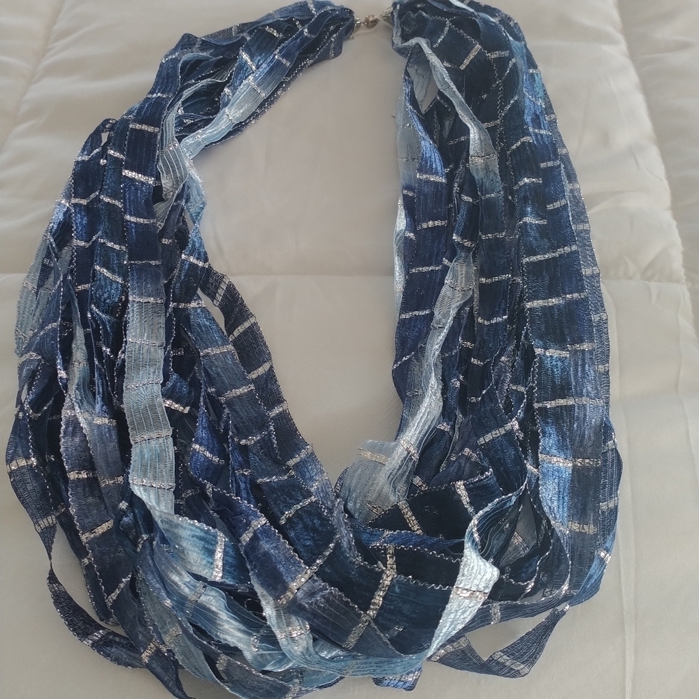 JA Designer Collection Ribbon Deep Sea Necklace - Picture 5 of 9
